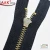 3# antique brass zipper with spring yg slider jeans back zipper
