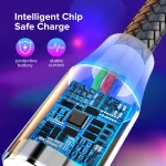 3 in 1 Magnetic Cable Micro USB Type C Fast Charging Type-C Charger Mobile Phone Cable USB C For Xiaomi iPhone 11 Xr Samsung