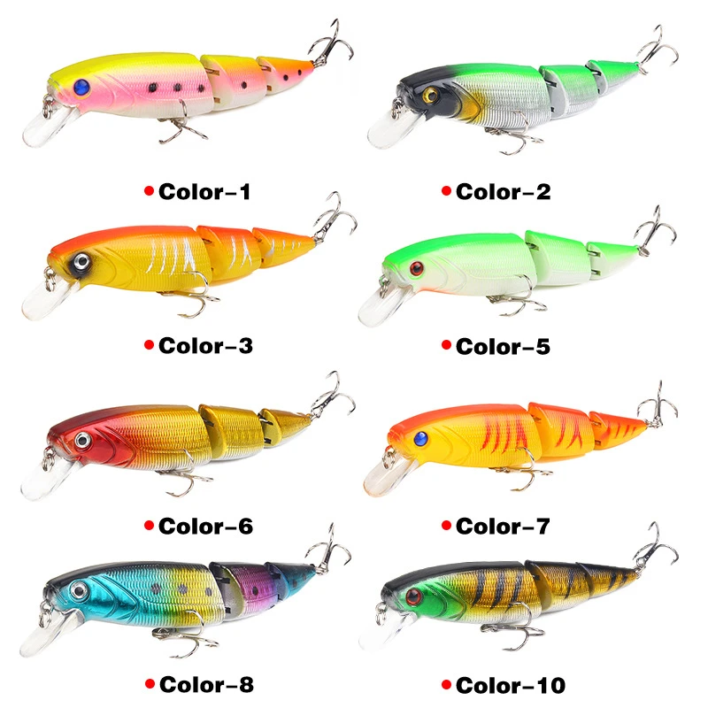 Buy 3 Section Swim Bait Fishing 11cm Sea Bass Hard Body Lure Segmented