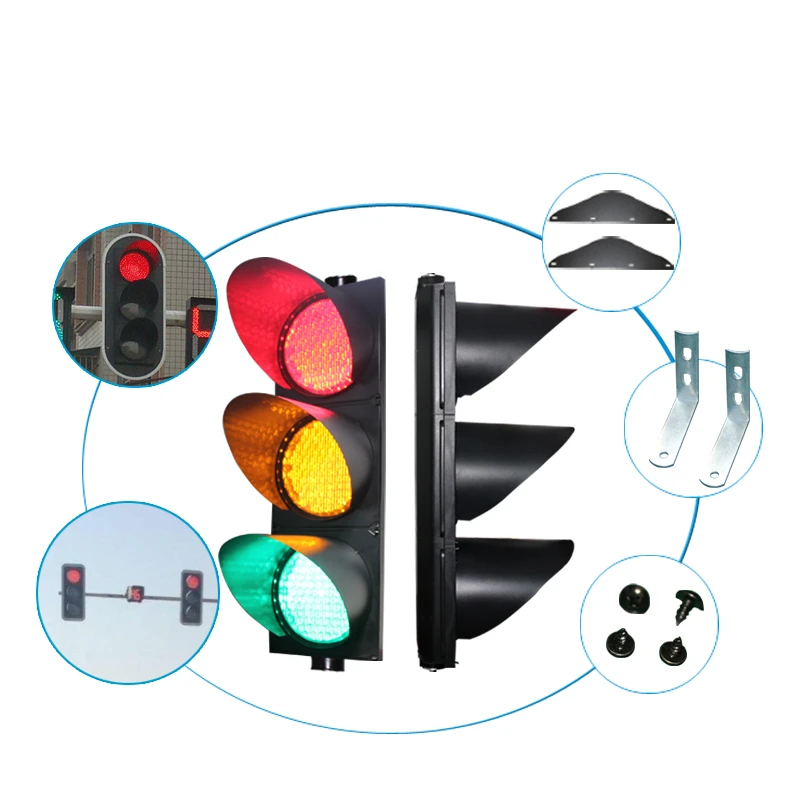 300mm 12 inch red green amber traffic signal light with the solar power controller system