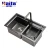 Import 304 Double Drainer Bowl Kitchen Commercial Sink Without Faucet Feature Stainless Steel Kitchen Handmade Sink from China