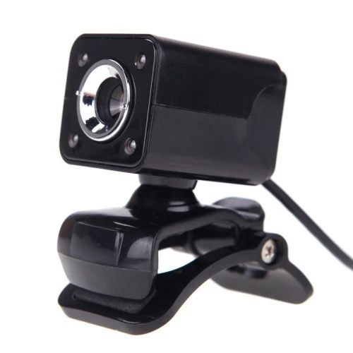 360 Degree Rotatable 12MP HD WebCam USB Wire Camera with Microphone &amp; 4 LED lights for Desktop Skype Computer PC Laptop