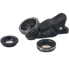 3in1 Selfie Lenses ( 0.65x wide+fish eye +macro) for iphone camera lens kit