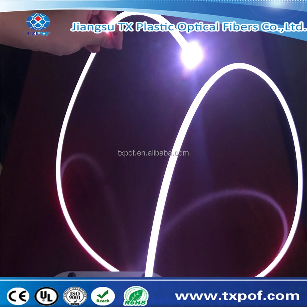 3mm Led fiber optic light side glow optical fiber