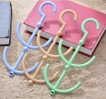 4 pronged 360 degree swivel rotating plastic shoes scarf towel hanging hook rack organizer