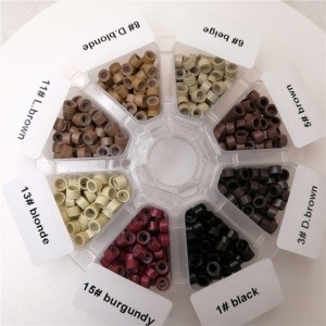 4.0x2.0x2.7mm silicone lined  micro rings beads with silicone  for hair extension tools