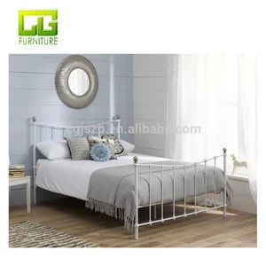 4ft6 double white Metal Bed hot sales metal bed for UK