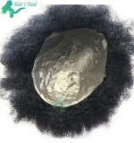 4mm afro curl Virgin human hair full lace wig toupee wholesale in stock toupee