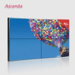 55inch ultra narrow bezel 1.8mm HD 4K smart TV flexible good quality led/lcd tv 3x3 lcd video wall