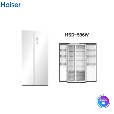596 L Side by Side Built in Refrigerator with Inverter Technology