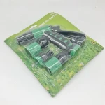 5PCS Adjustable Garden Hose Spray Gun Set Sprinkler Nozzle With Watering Connector