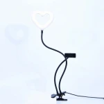 6 Inch RGB Colorful Heart Shaped USB Photographic Led Lighting Clip Selfie Ring Light