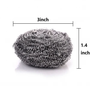 6 Pack Kitchens Steel Wool Scrubber Scrubbing Scouring Pad washing stainless steel sponge