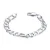 Import 6MM 8MM 10MM Copper Alloy Jewelry Silver Figaro Chain Bracelet 2018 For Men from China