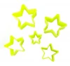 6Pcs Star Shape Cookie Biscuit Cutter Set For Fondant Dessert Decorating Cookie Mold Tools Plastic Colorful Cookie Cutters Set