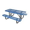 72&quot; Rectangular Garden/Outdoor Expanded Metal/Perforated Metal Steel Picnic Table