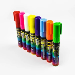 8 pcs One Set Highlighter Fluorescent Liquid Chalk Marker Pen For LED Writing Board whiteboard