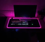 800x300x4mm RGB Mouse Pad, Natural Rubber Extended Led Gaming Mouse Mat