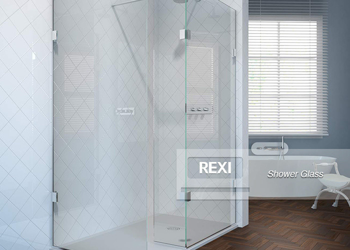 Buy 8mm 10mm 12mm Clear Tempered Toughened Glass For Shower Screen from