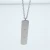 Import 925 Sterling Silver 18k gold plated personalized square shape tags pendant Blank Flat Bar Pendants from China