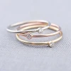 925 Sterling Silver Simple Jewelry Dainty Stacking Ring Set, Silver Tiny Stackable Ring