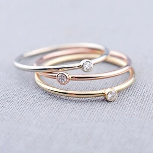 925 Sterling Silver Simple Jewelry Dainty Stacking Ring Set, Silver Tiny Stackable Ring