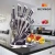 Import 9pcs  stainless steel  kitchen knife set with acrylic holder from China