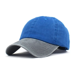 A834 High Quality Adjustable Plain Curved Hip Hop Hat Washed Cotton Baseball Cap Men Women Outdoor Casual Sun Visor Hat
