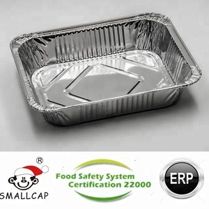 Aluminium foil food container 32x26x6.5cm 1/2 steamtable deep pan rec32267f  with foil lid or plastic dome lid yysmallcap