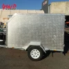Aluminum Diamond Checker Plate 5x8 ft Enclosed Cargo Box Trailer