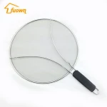 Amazon Hot Premium 13" Cooking Oil Guard Stainless Steel Frying Pan Splatter Screen From Gold supplier