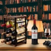 Amazon Hot Sale 3 Tier Wine Rack Freestanding 6 Bottle Wine Shelf Metal Wine Rack