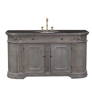 Antique furniture oak &amp;stone 160*60*85.5cm vanity bathroom cabinet