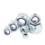 Import ASME 3/8 5/16 Zinc Plated Nylon Insert Flange Lock Nut Hexagon Flanged Nuts from China