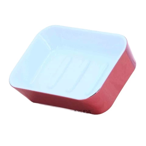 AZUDA_Rose Gold Decal Transparent Plastic Soap Dish Soap Holder