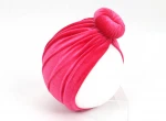 Baby Velvet Knotted Cap Newborn Kids Toddler Cap Warm Beanie Hat For Baby Boy Girl