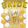 Bachelorette Party Decorations Supplies Gold Bridal Shower Favors Kit Accessories Decor Pack Bride Banner sash Balloons veil