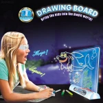 Battery Operated Educational Glow Pad 3D Magic LED Toys  Light Drawing Board Erasable Doodle Sketch Tablet Kids New