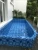 Import beautiful cheap indonesia export swimming pool paving ceramic glazed blue ocean tile from Vietnam