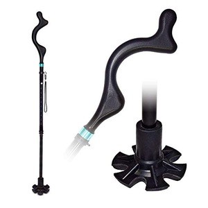best sale cheap ningbo Adjustable Folding Campbell Posture Collapsible 360 Traction Tip Hand Walking Stick