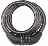 bike anti-theft combination cable lock with mounting bracket , 4 digit resettable  code and  4 feet or 6 feet cable