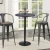 Import Bistro Pub Table Round Counter Bar Table Metal Base MDF Top Black Table from China