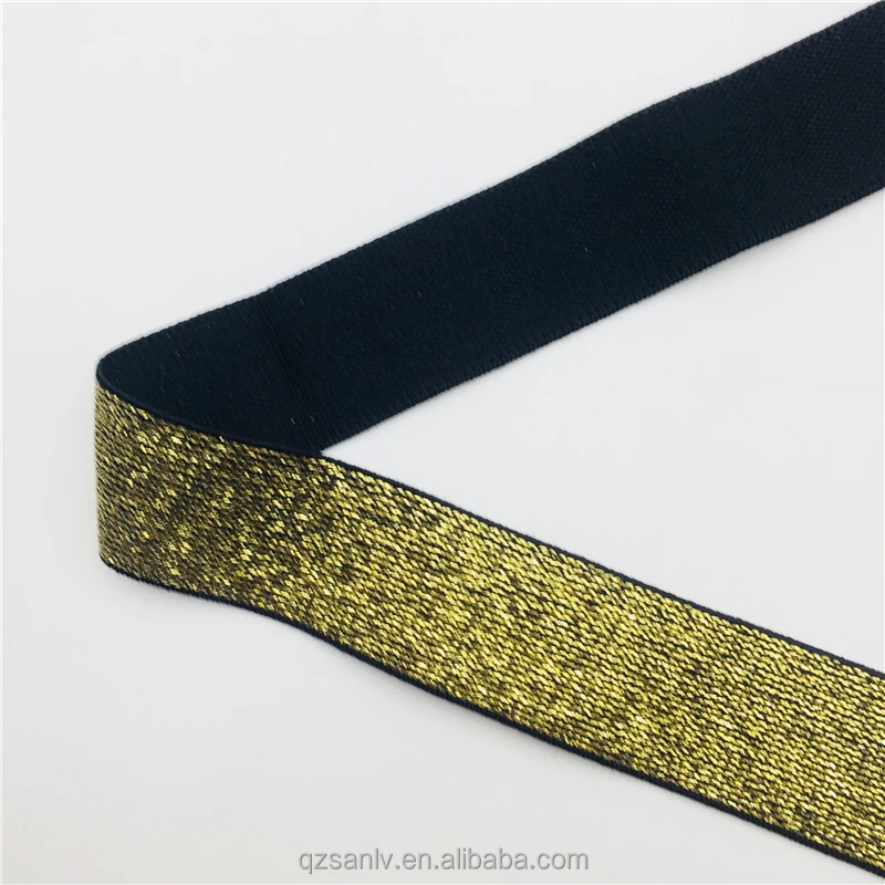 Black background gold onion high-elastic nylon elastic band elastic tape sofa elastic webbing belt hot style new arrival women