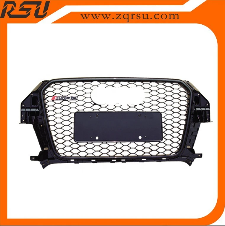 Black color car front bumper face lift grille for Audi A3 RSQ3 front grille mesh design ABS material 2012-2014