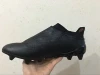 Black professional footwear soccer sport running shoes wholesale long spike men football running shoes stock