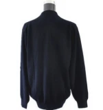 BLUE PHOENIX hlaf zipper 100% cashmere black man sweater