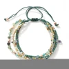 Bohemian women bracelet jewelry charm bracelet woven seed bead crystal  bracelet