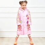 boys cool raincoat with print backpack customized padding at hood