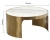 Import BTDSK009 Double Round set metal and marble Hotel Restaurant coffee shop home Center Table from China
