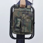 Camping chair backpack Portable Ultralight Outdoor Fishing Beach STOOL Portable seat Backpack with Cooler Insulated Picnic Bag
